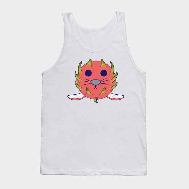 Kawaii Cute Dragonfruit Baby Seal Tank Top by vystudio